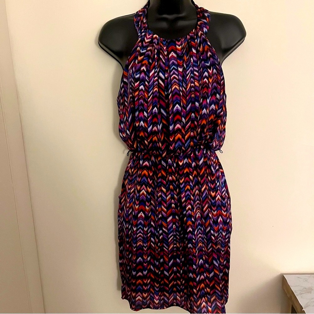 Multicolor dress with pockets